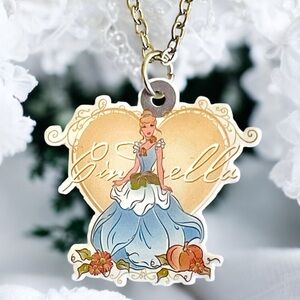 🆕 New Disney’s Cinderella Acrylic Handmade Pendant Necklace